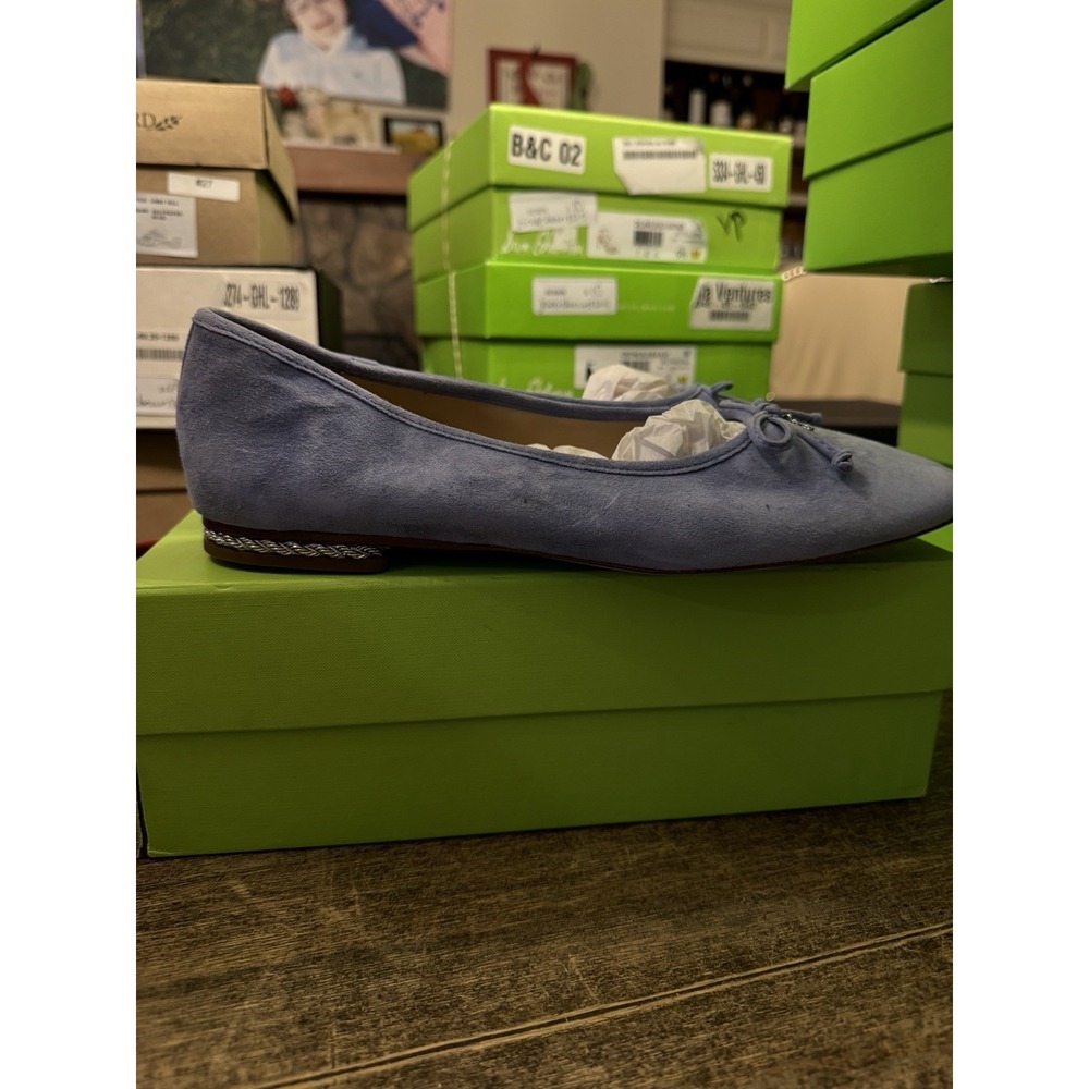 Sam Edelman Women's Marisol Flat Ballet Size 11 Cerulean Suede - Picture 5 of 13